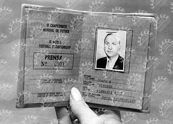 México 1970 - Acreditación Joachim Pfitzner de Alemania del Este, Comité organizador